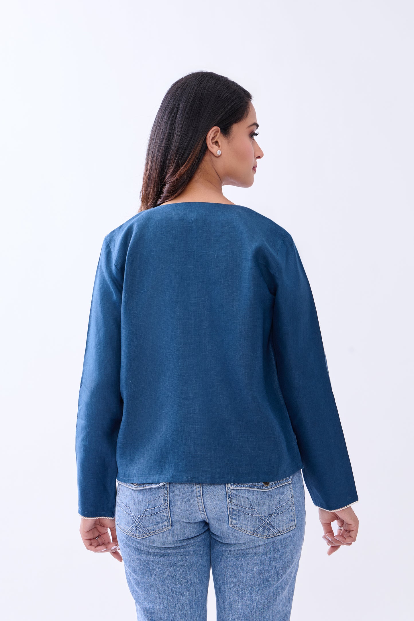 Hemp Women's Regular Fit Front Open Jacket