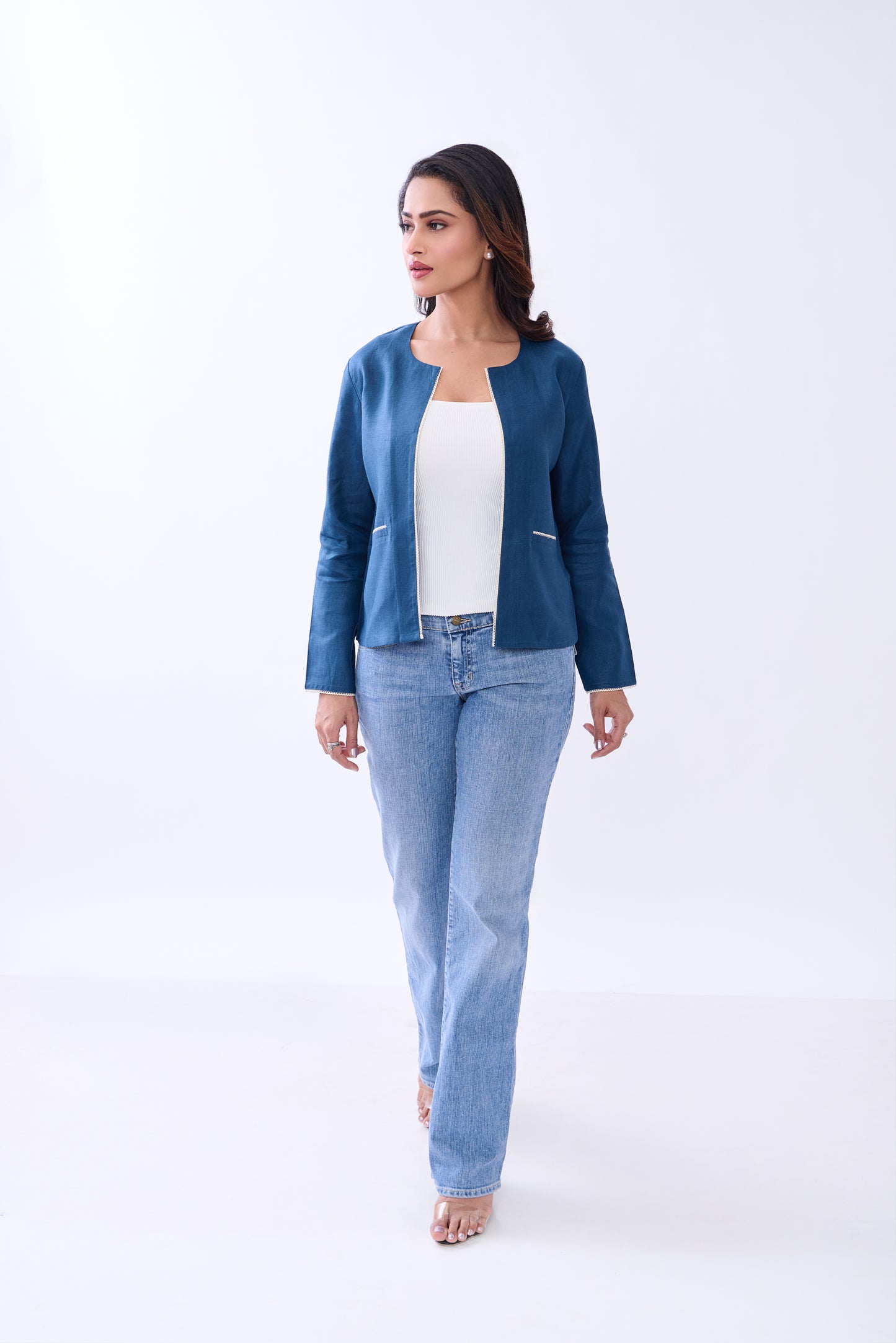 Hemp Women's Regular Fit Front Open Jacket