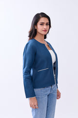 Hemp Women's Regular Fit Front Open Jacket