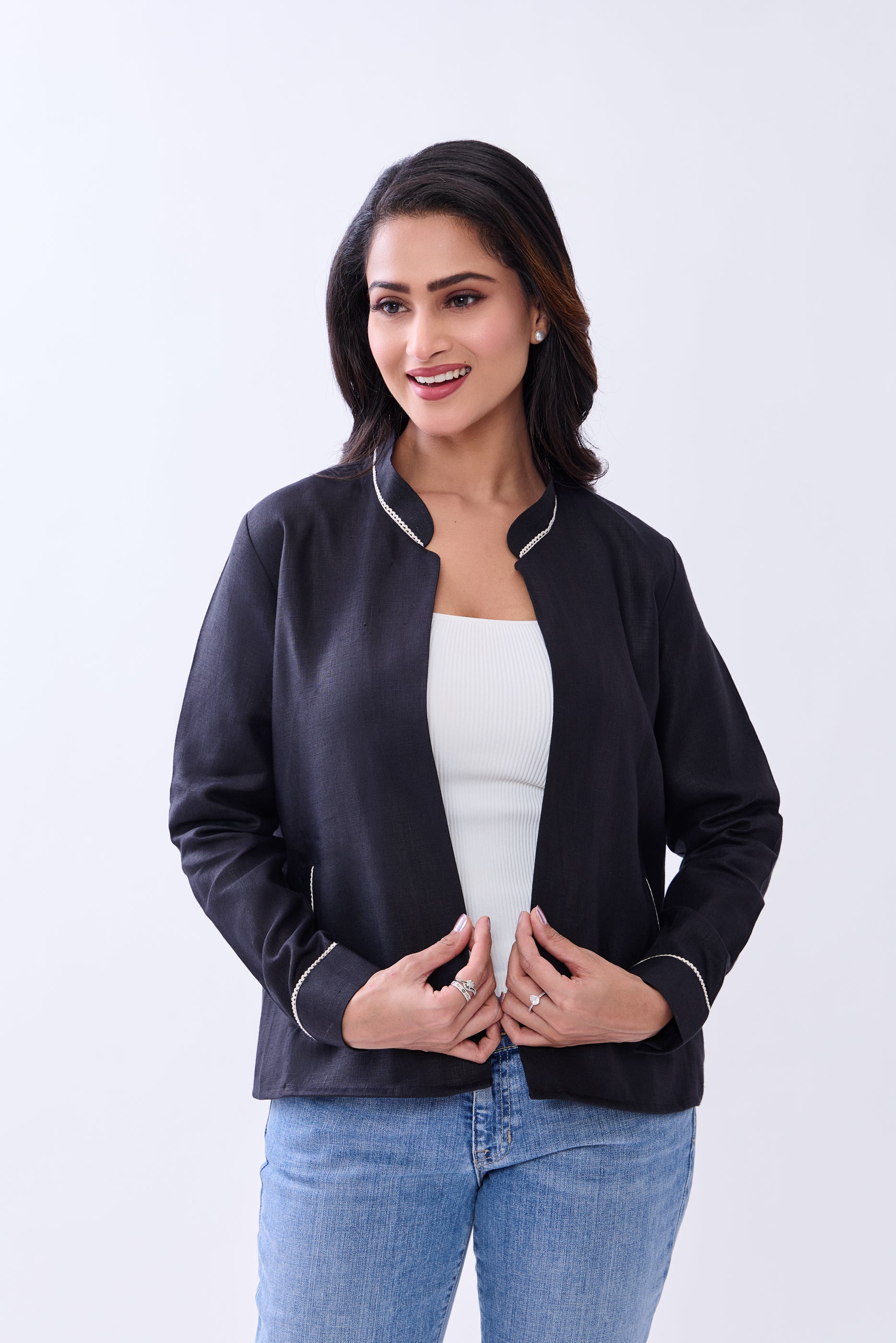 Hemp Women's Front Open Blazer