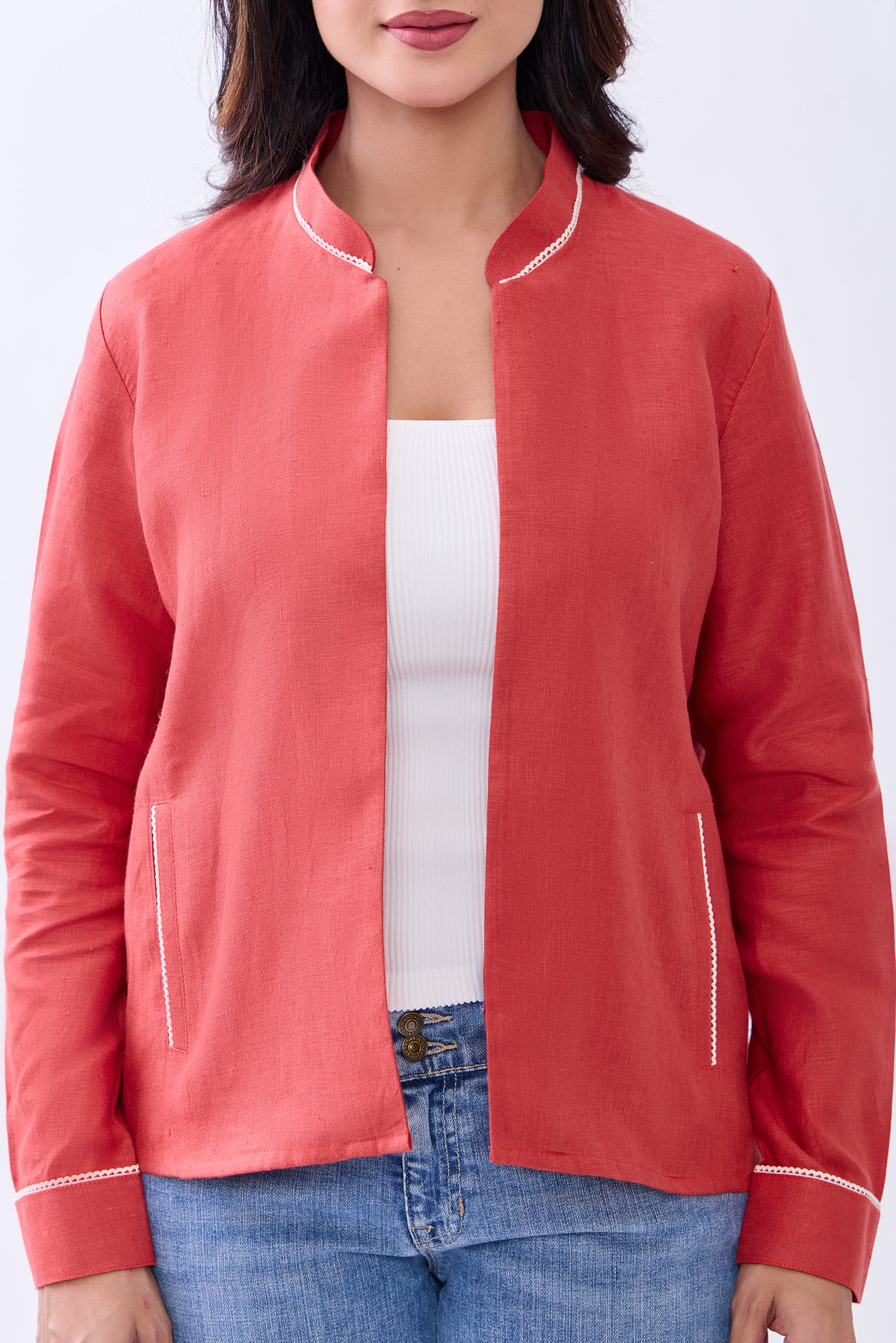 Hemp Women's Front Open Blazer