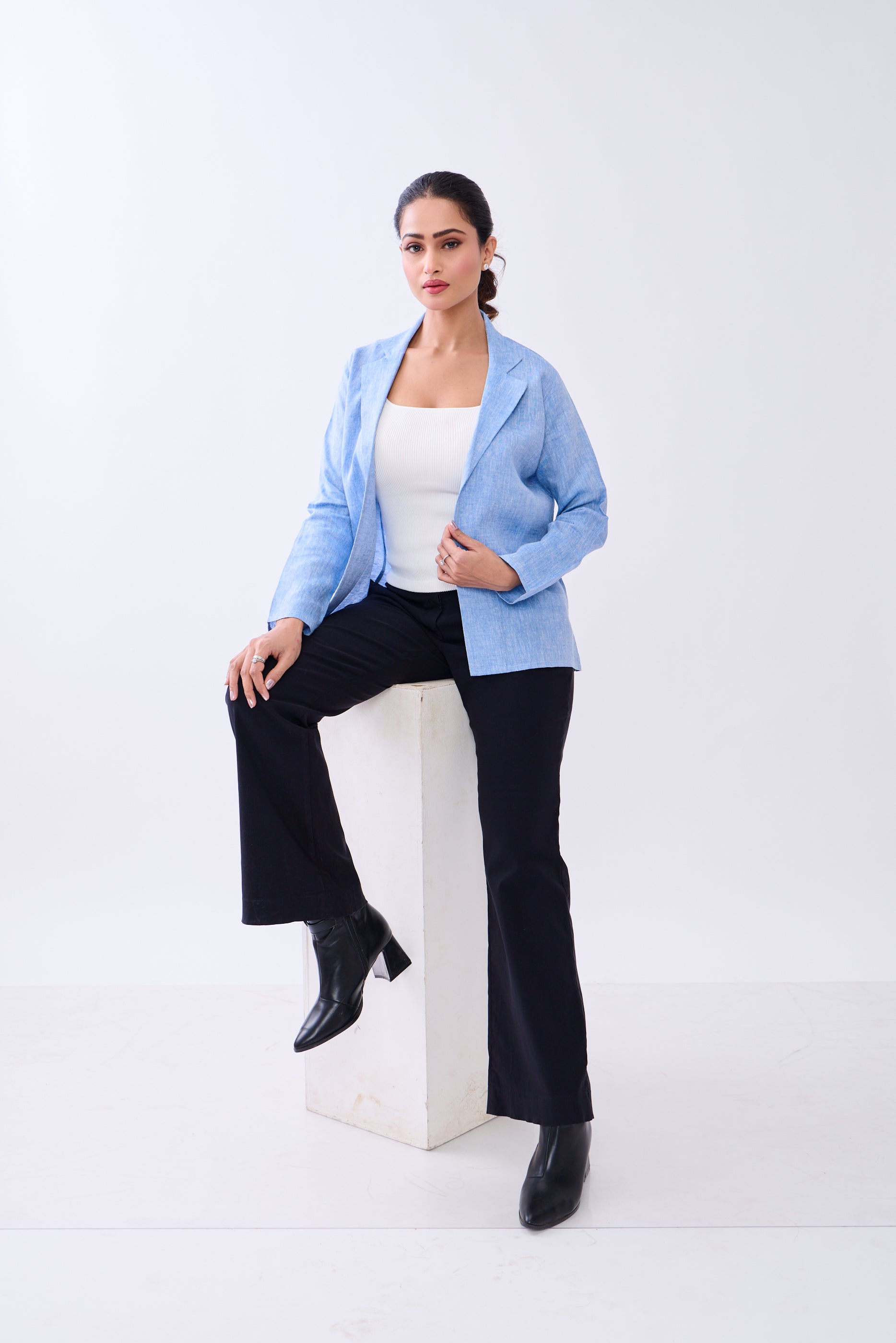 Hemp Women's Open-Front Blazer