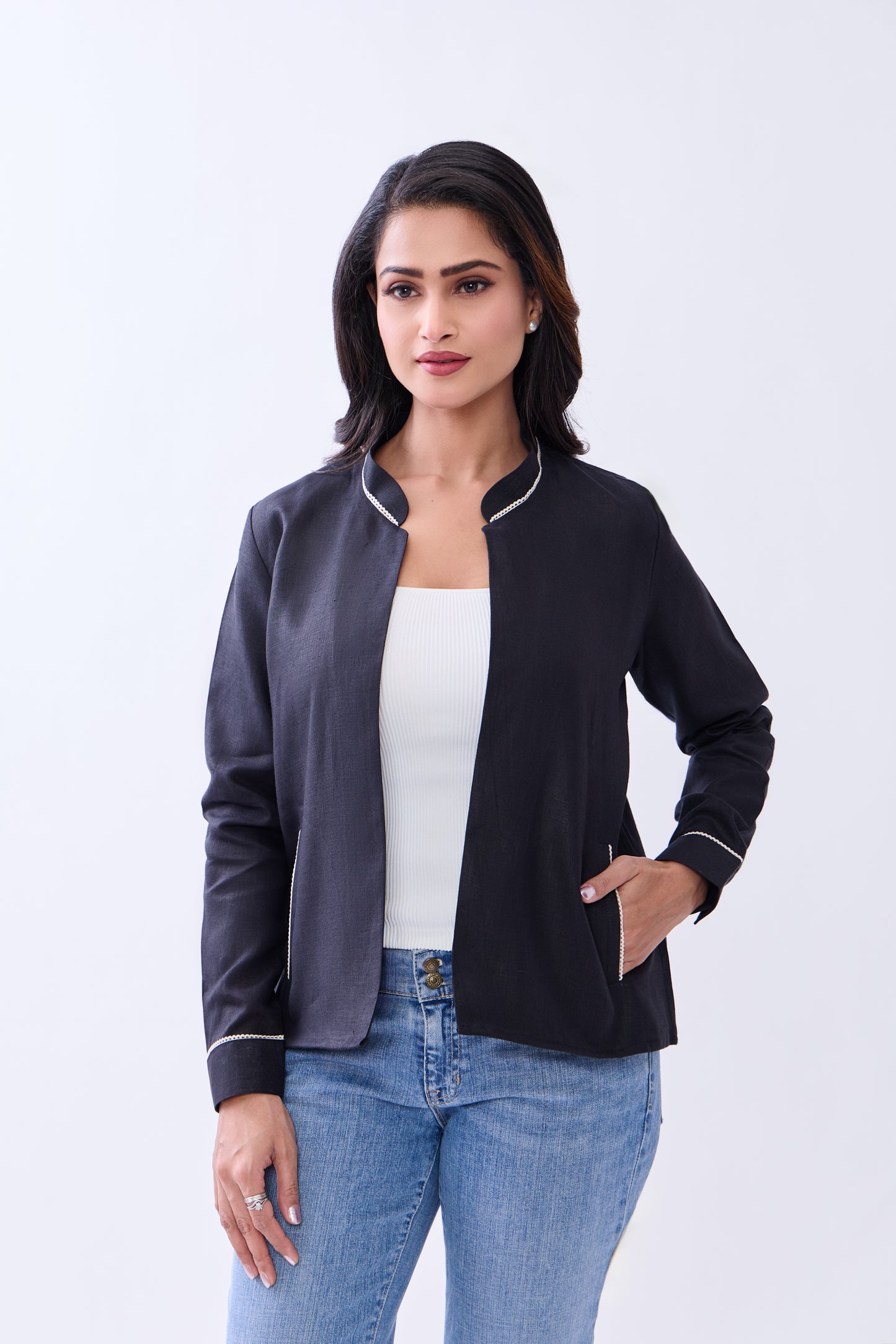 Hemp Women's Front Open Blazer
