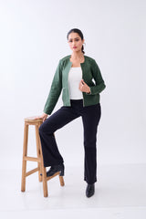 Hemp Women's Regular Fit Front Open Jacket