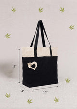 Hemp Contrast Everyday Laptop Tote Bag