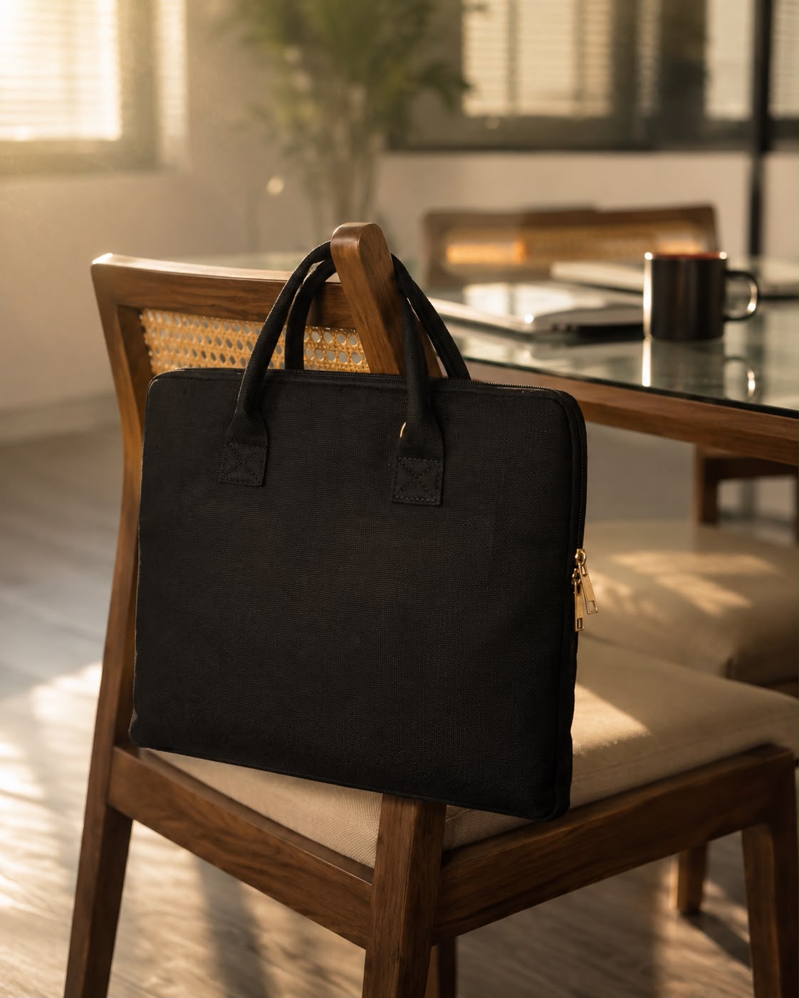 Hemp Solid Slim Laptop Bag