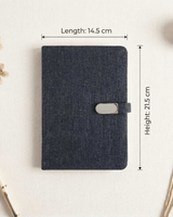 Hemp Soft Cover A5 Diary with Button Flap Closure