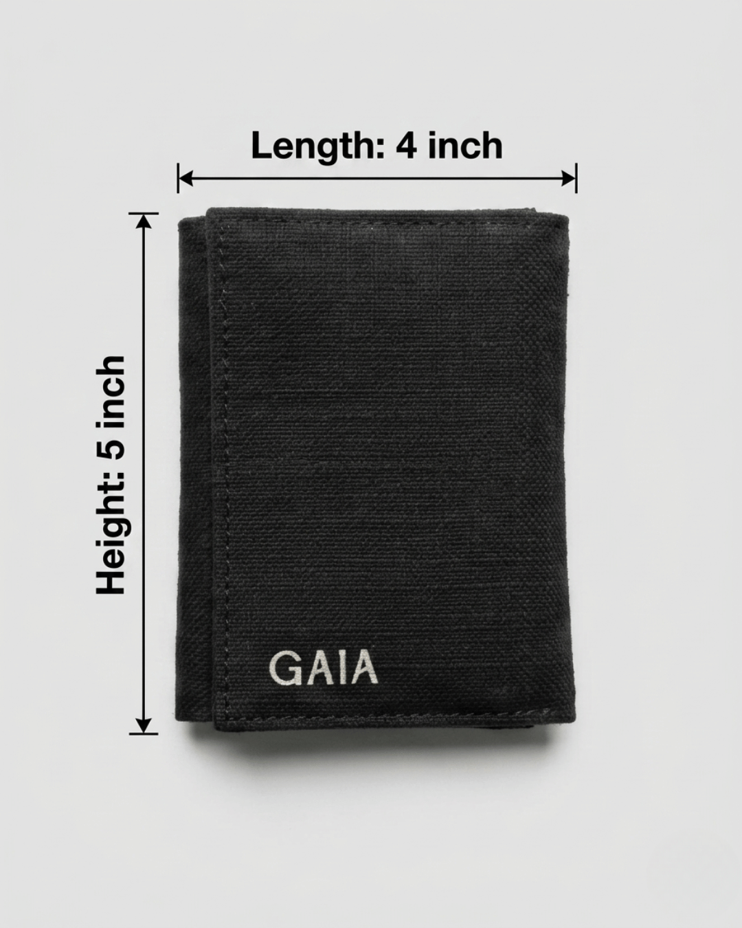 Hemp Plain 3 Fold Unisex Wallet
