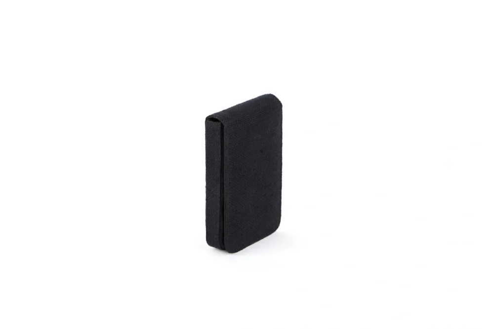 Hemp Fliptop Vertical Card Holder Black