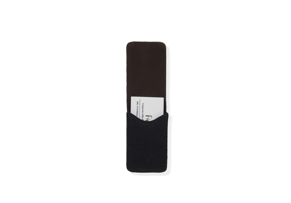 Hemp Fliptop Vertical Card Holder Black