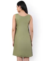 Hemp Olive Sleeveless Dress_7