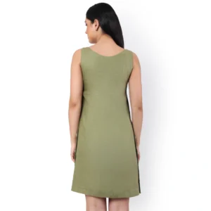 Hemp Olive Sleeveless Dress