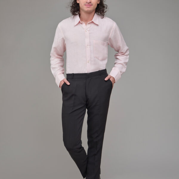 Men Solid Hemp Formal Shirt