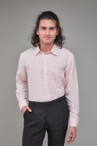 Men's Solid Hemp Formal Shirt