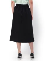 Hemp A-Line Black Skirt_1