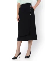 Hemp A-Line Black Skirt_3