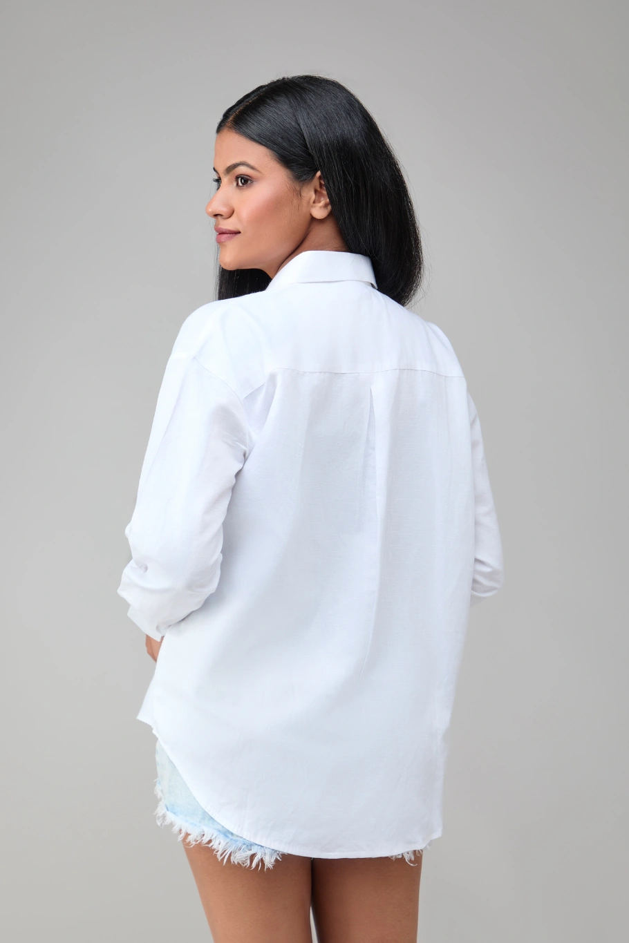 Hemp And Bamboo Over-Sized White Shirt