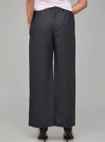 Hemp Black Button Up Pants_4