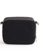 Hemp Double Pocket Sling Bag Black_1