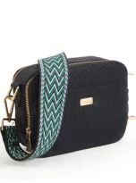 Hemp Double Pocket Sling Bag Black_2