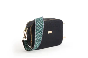 Hemp Double Pocket Sling Bag Black