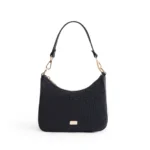 Hemp Lunar Shoulder Sling Bag Black