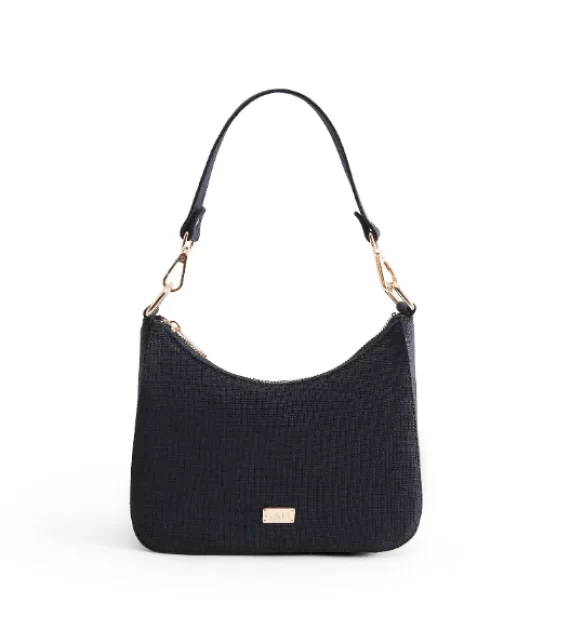 Hemp Lunar Shoulder Sling Bag Black