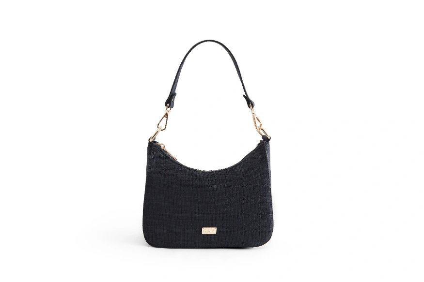 Hemp Lunar Shoulder Sling Bag Black