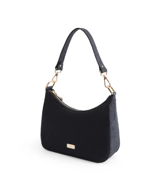 Hemp Lunar Shoulder Sling Bag Black