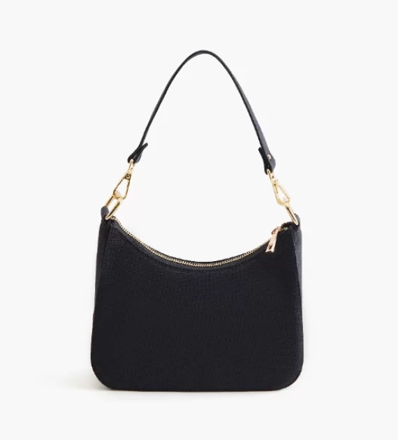 Hemp Lunar Shoulder Sling Bag Black