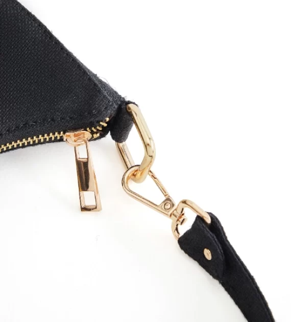 Hemp Lunar Shoulder Sling Bag Black