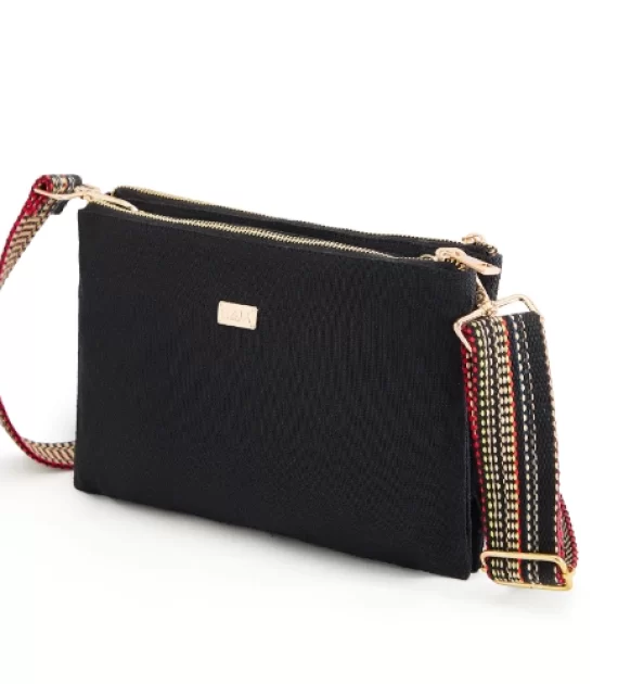 Hemp Sleek Sling Bag Black