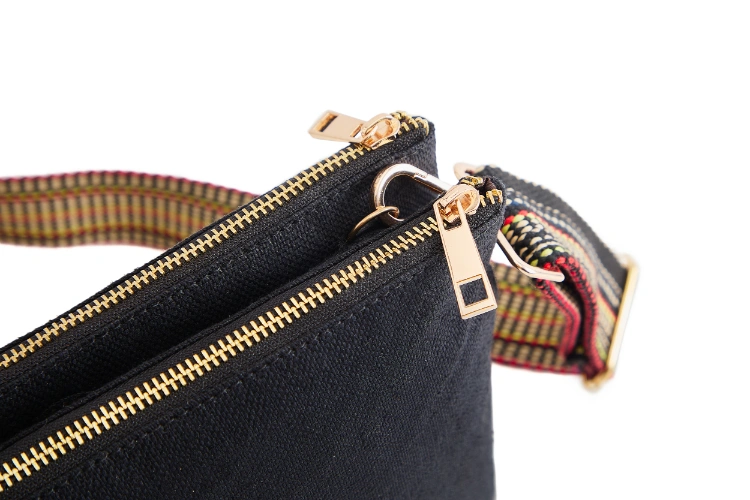 Hemp Sleek Sling Bag Black