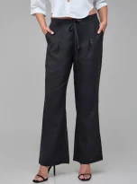 Hemp Solid Black Pants_2