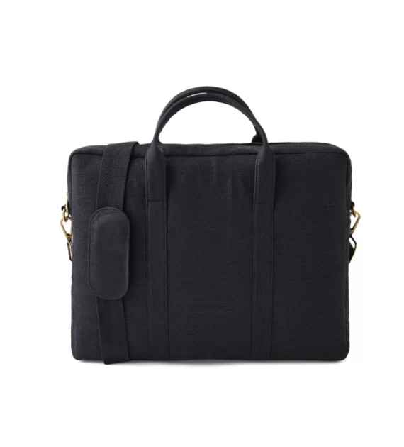 Hemp Solid Laptop Bag black