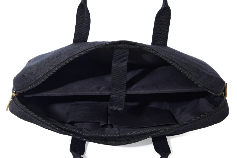 Hemp Solid Laptop Bag black